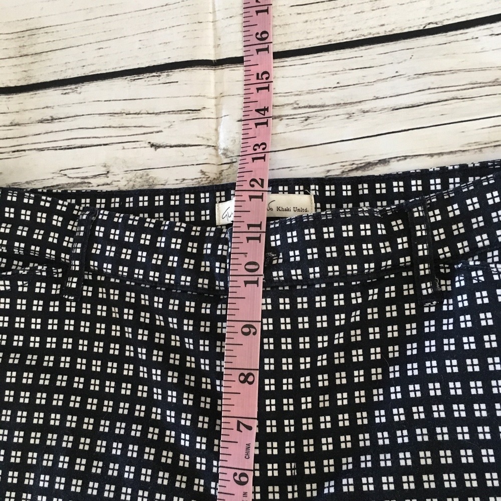 Gloria Vanderbilt Womens Crop Pants Size 10 Pockets Navy Blue White - Picture 6 of 7